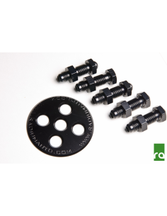 BULKHEAD PLATE, 6AN, WITH FITTIN