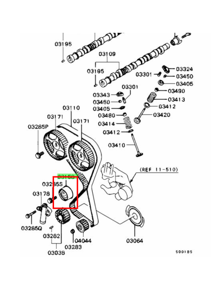 Spännhjul Kamrem EVO 7/8/9