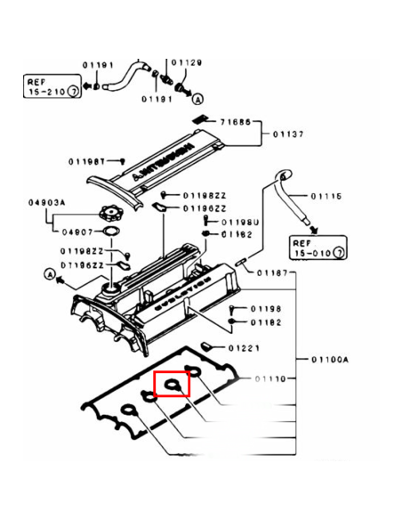 Packning, Ventilkåpa Inre / Tändstift EVO 9