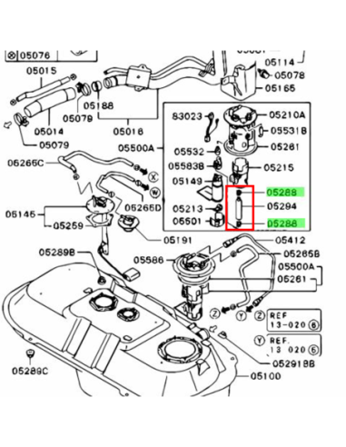 Packning, Bränslepump EVO 5/6/7/8/9/10