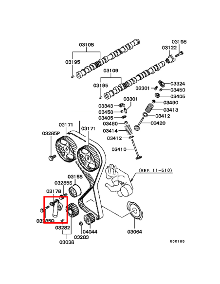 Spännare Kamrem EVO 8/9
