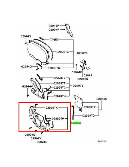 Bröstkåpa Nedre EVO 4/5/6/7/8