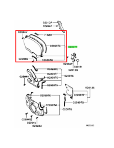 Bröstkåpa Övre Kamkåpa EVO 6/7/8