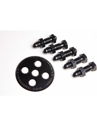 BULKHEAD PLATE, 6AN, WITH FITTIN