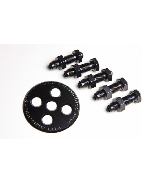 BULKHEAD PLATE, 6AN, WITH FITTIN