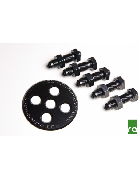 BULKHEAD PLATE, 6AN, WITH FITTIN