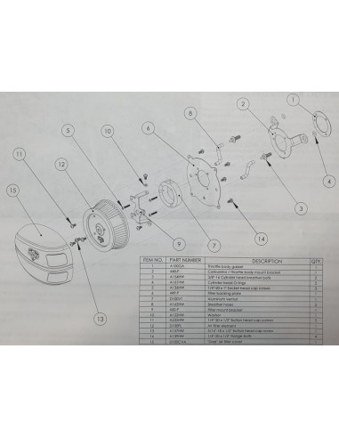 BRICKA RESERVDEL AIR FILTER KIT