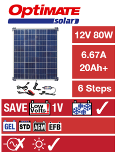 OPTIMATE SOLAR with 80W PANEL
