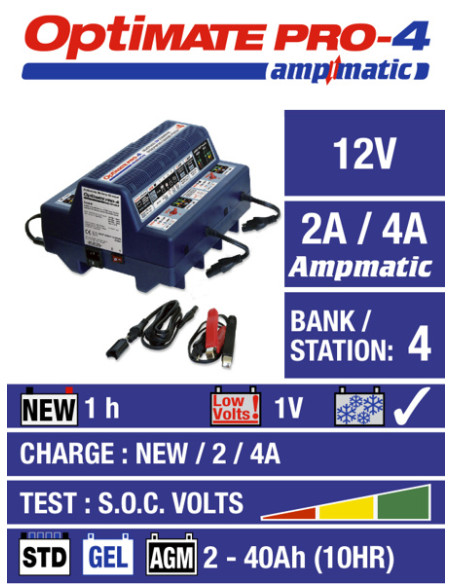 OPTIMATE PRO 4 BATTERILADDARE