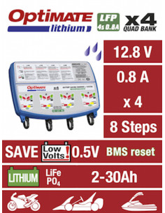 OPTIMATE LITHIUM 4-BANK 12Vx4