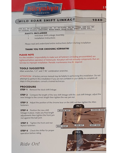 WILD BOAR SHIFT LINKAGE        B