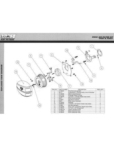 AIR FILTER DRAK CHRM SOFTDYNA B