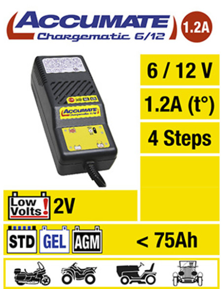 ACCUMATE BATTERILADDARE 612V