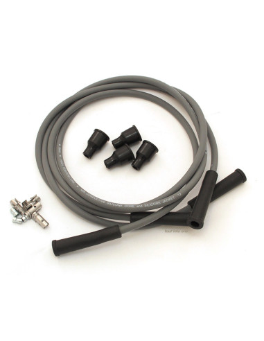 DYNA TÄNDKABEL SET 8MM GRÅ 4CYL